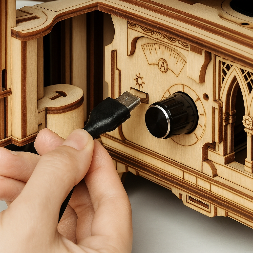Spin Nostalgia – Wooden Gramophone Record Player Kit by EverProsper Trust