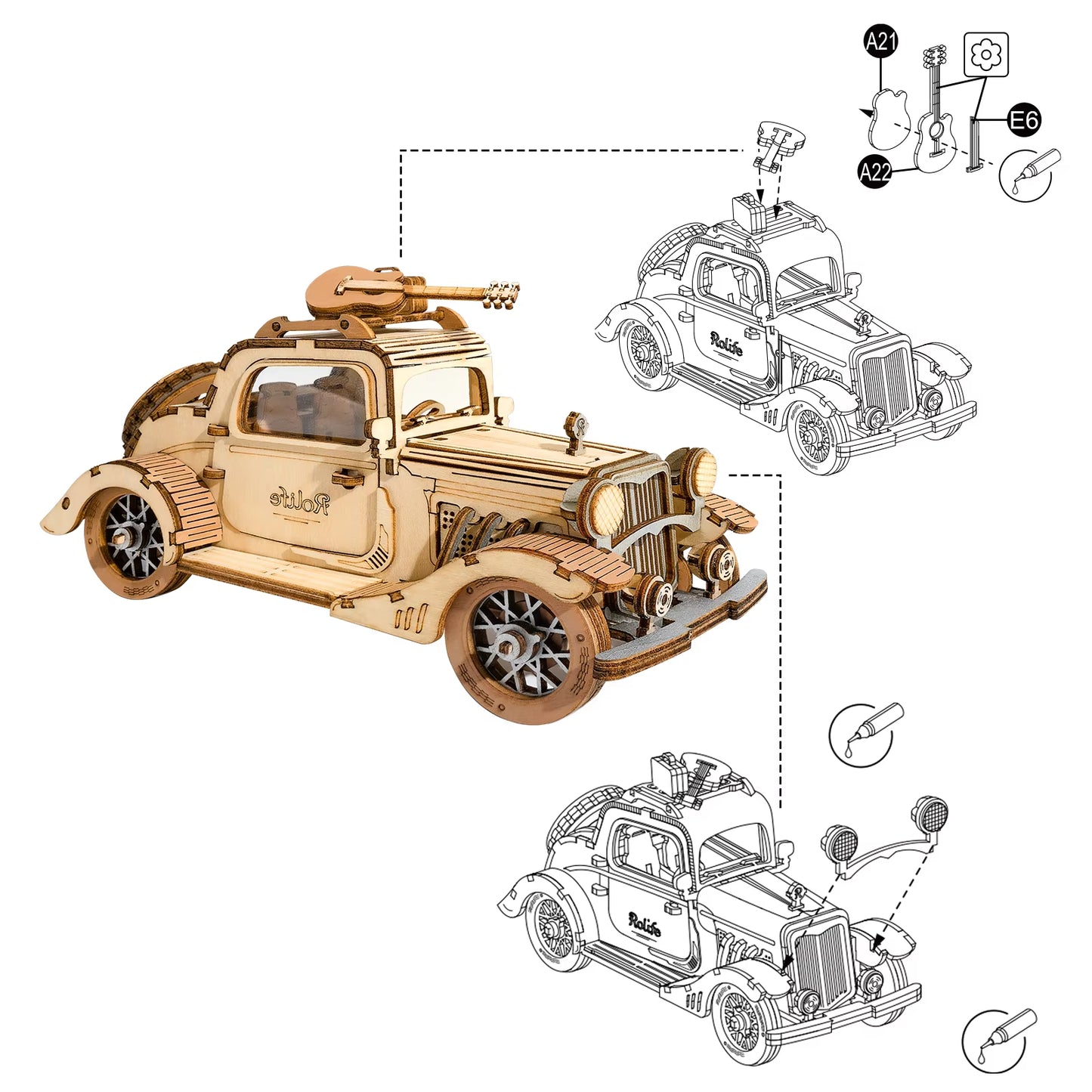 Quick to build. Impossible to forget. – Vintage Car Puzzle Kit by EverProsper Trust