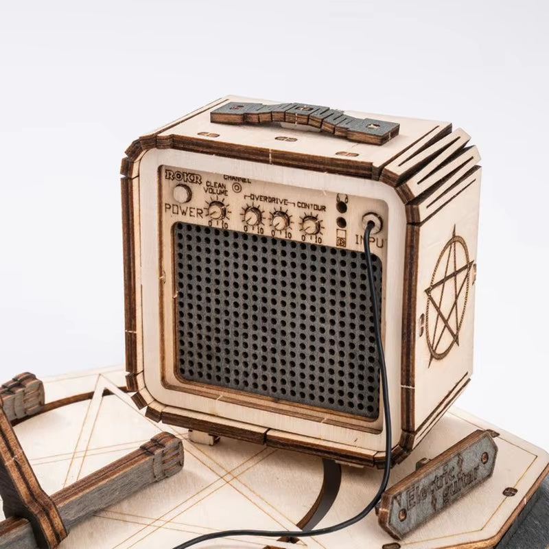 Shred in Style – Mini Wooden Electric Guitar Puzzle by EverProsper Trust