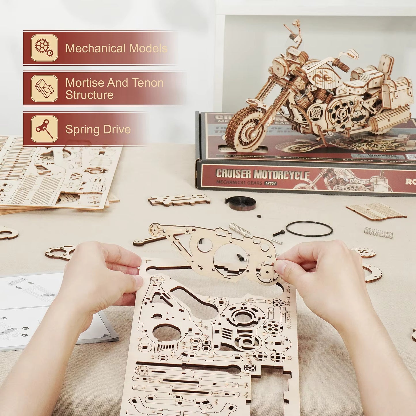 Ride the Craft – Cruiser Motorcycle Puzzle Kit by EverProsper Trust