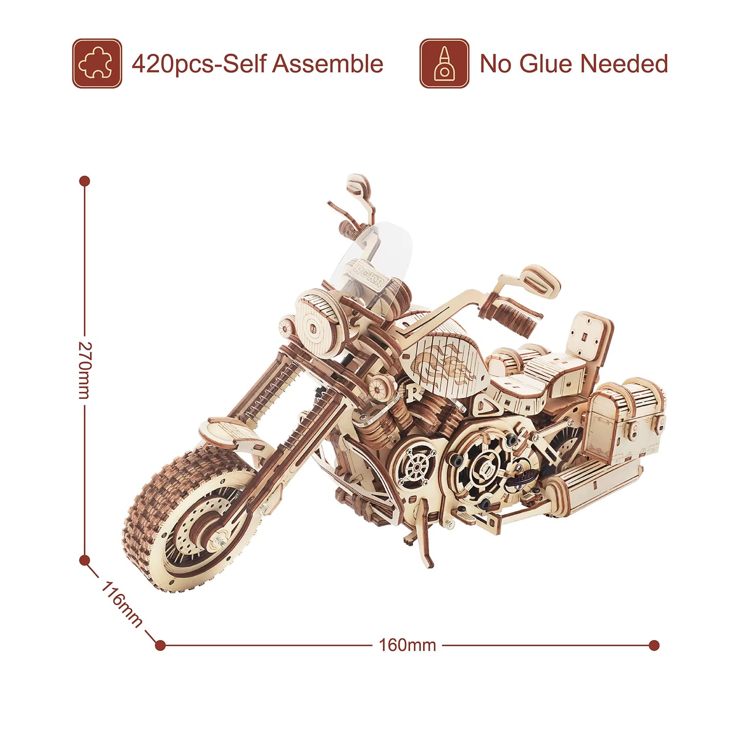 Ride the Craft – Cruiser Motorcycle Puzzle Kit by EverProsper Trust