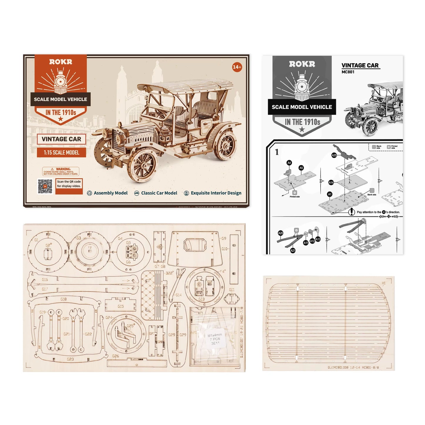 Build a Memory – 1910s Wooden Car Puzzle Kit by EverProsper Trust