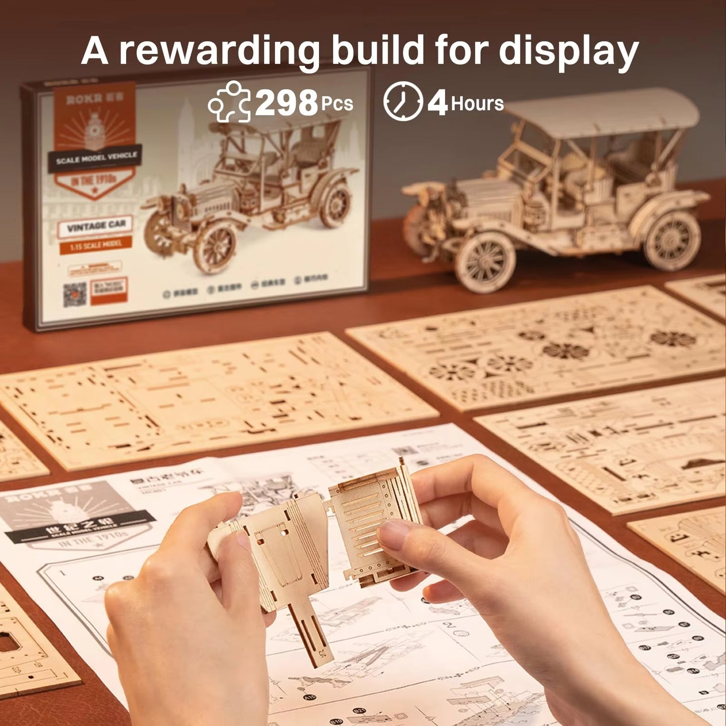 Build a Memory – 1910s Wooden Car Puzzle Kit by EverProsper Trust