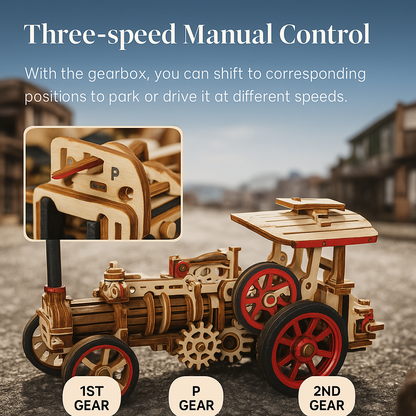 469 Pieces. 3 Gears. 1 Legendary Build. – Motorized Steam Tractor Puzzle by EverProsper Trust