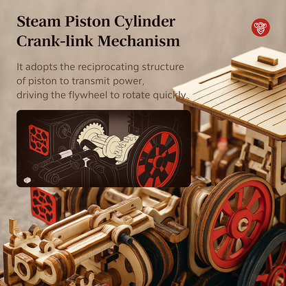 469 Pieces. 3 Gears. 1 Legendary Build. – Motorized Steam Tractor Puzzle by EverProsper Trust