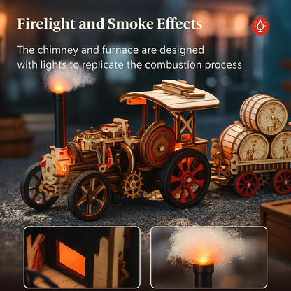 469 Pieces. 3 Gears. 1 Legendary Build. – Motorized Steam Tractor Puzzle by EverProsper Trust
