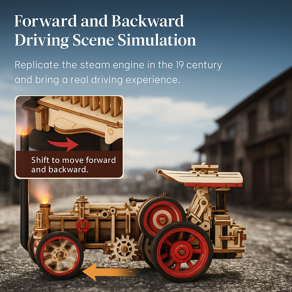 469 Pieces. 3 Gears. 1 Legendary Build. – Motorized Steam Tractor Puzzle by EverProsper Trust