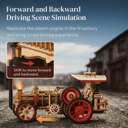 469 Pieces. 3 Gears. 1 Legendary Build. – Motorized Steam Tractor Puzzle by EverProsper Trust
