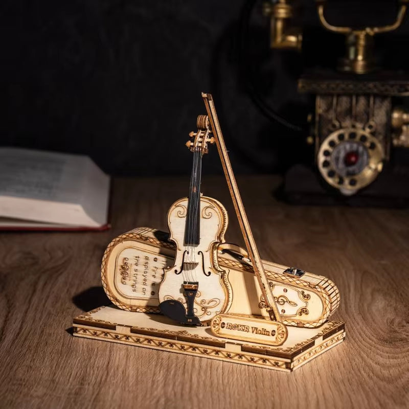 Craft the Melody – Wooden Violin Puzzle Kit by EverProsper Trust