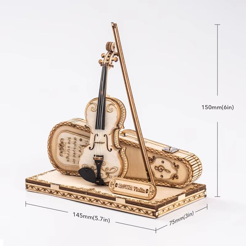 Craft the Melody – Wooden Violin Puzzle Kit by EverProsper Trust