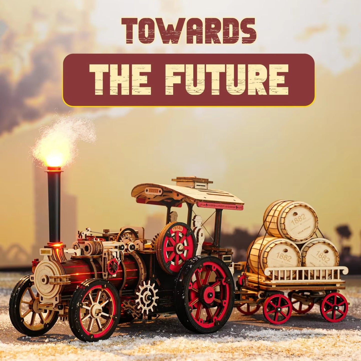 469 Pieces. 3 Gears. 1 Legendary Build. – Motorized Steam Tractor Puzzle by EverProsper Trust